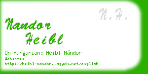 nandor heibl business card